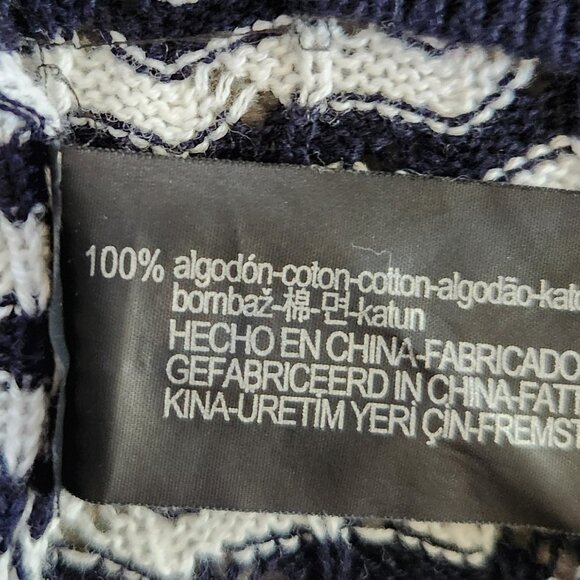 Zara striped knitted/chrochet ruffle sleeve  cotton top/blouse/sweater Sz S - Picture 8 of 8